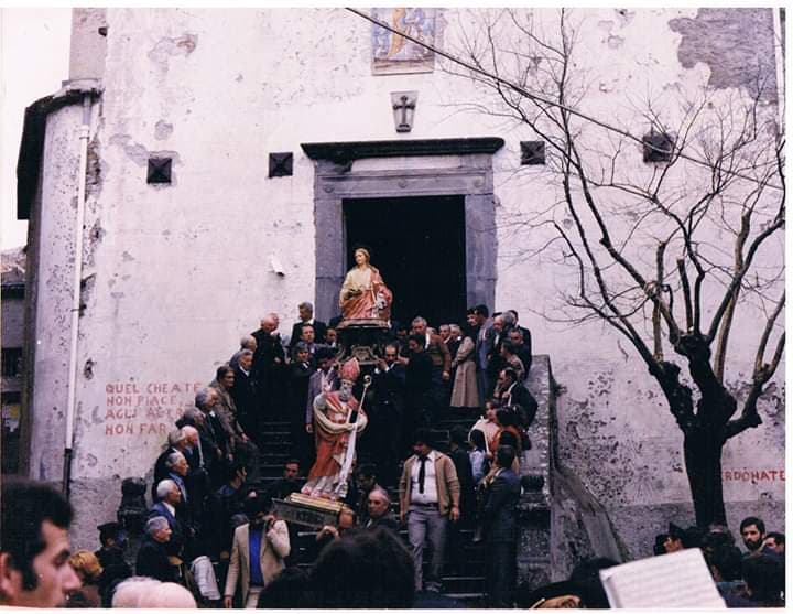 Monte Cicerale, uscita processione del 4 maggio 1980