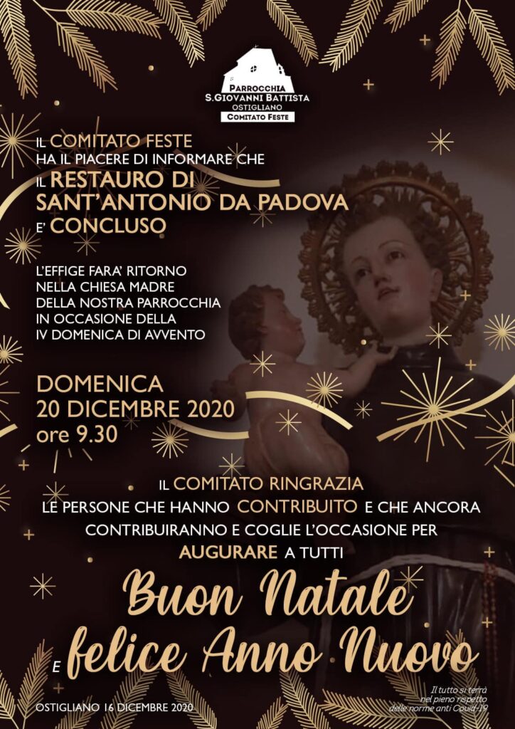 PROGRAMMA S ANTONIO STATUA - Ostigliano