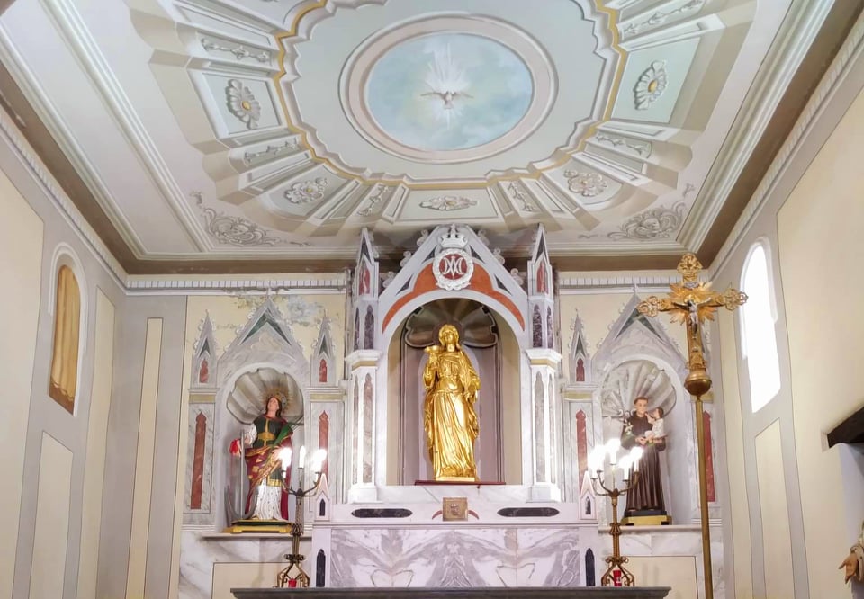 Santa Lucia (Sessa Cilento), interno della chiesa parrocchiale